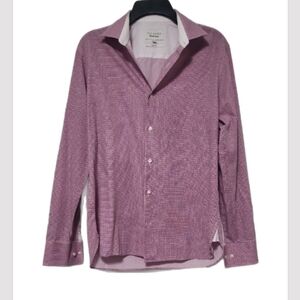 Ted Baker Endurance Slim Fit Pink Red Button Down Shirt Men’s